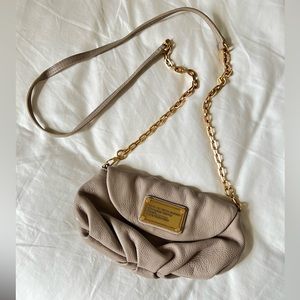 Marc by Marc Jacobs Taupe Pebble Leather Crossbody Mini Bag